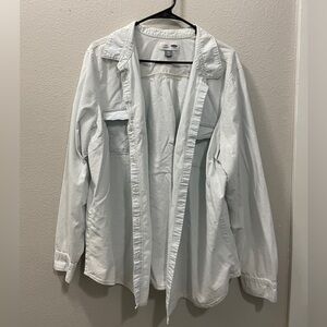 Old Navy Women's Bleached-out Denim Button Down Top